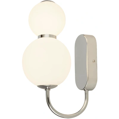 Afbeelding van Searchlight Snowball Wandverlichting 12 X 28 Cm 11W Dimbare LED Incl. Wit En Chroom