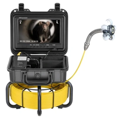 Image de VEVOR Caméra Inspection Canalisation Égout Auto nivelant 30m Écran 9&quot; Zoom 36X