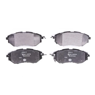 Afbeelding van HELLA 8DB 355 012 031 Remblokkenset Met akoestische slijtagewaarschuwing toebehoren SUBARU: Impreza III Hatchback, Levorg I, Legacy 4 Limousine