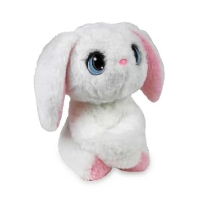 Afbeelding van My Fuzzy Friends Poppy Bunny, interactieve witte konijnenknuffel met vele reacties, geluiden en bewegingen, ideaal voor emotionele ontwikkeling, vanaf 4 jaar.