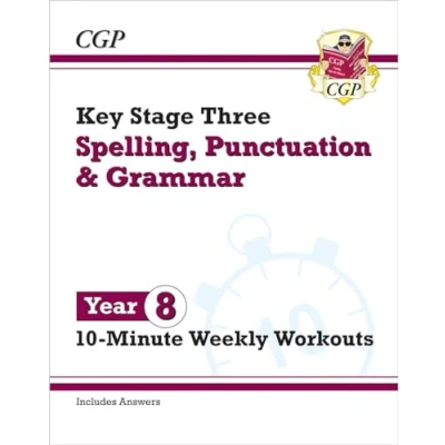 Afbeelding van CGP KS3 10 Minute Tests Year 8 Spelling, Punctuation and Grammar Weekly Workouts