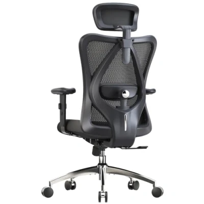Afbeelding van SIHOO Ergonomische bureaustoel, bureaustoel met lendensteun, verstelbare hoofdsteun en armleuning, comfortabele van ademend net stof, oranje