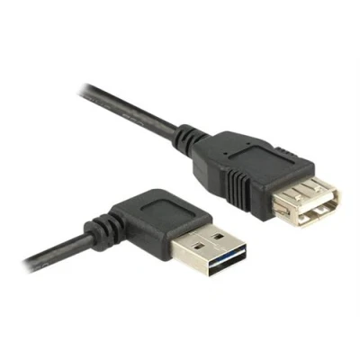 Image de Delock Easy Rallonge de câble USB (M) à angle gauche/droit réversible pour (F) 2.0 50 cm noir