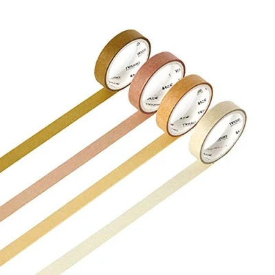 Afbeelding van Yubbaex Washi tape natuurlijke kleur voor scrapbooking, dagboek, knutselen, geschenkverpakking, scrapbooking (3 geel)