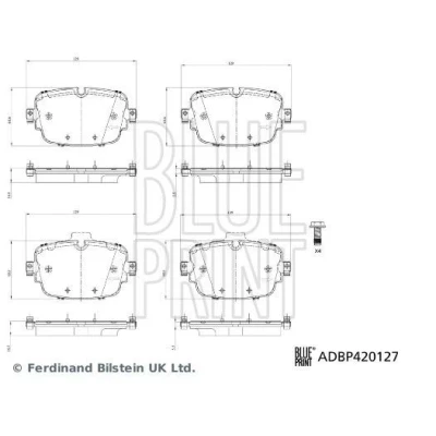 Afbeelding van Blue Print Remblokset ADBP420127
