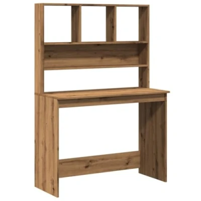 Image de vidaXL Bureau avec étagères chêne artisanal Bois d&#039;ingénierie855835
