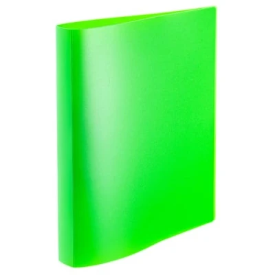 Afbeelding van HERMA 19713 ringband A4 doorschijnend neongroen, 2 ringen, van robuust kunststof, 25 mm breed, transparant, voor school en kantoor, kinderen, jongens meisjes