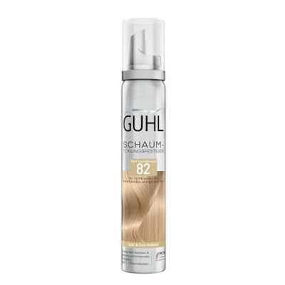 Afbeelding van Guhl Gekleurd schuim, kleur 82, lichtgoudblond, voor lichtblond en middenblond grijs haar, zachte grip, volume kleurglans, houdt 1 3 wasbeurten