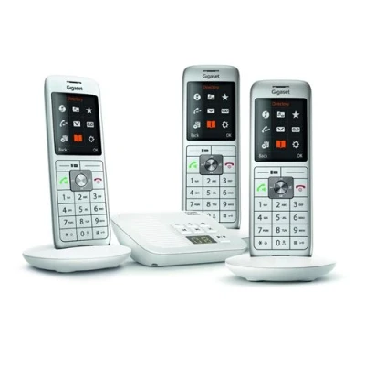 Afbeelding van Gigaset CL660A Trio Draadloze Vaste Telefoon Met Antwoordapparaat, Wit, Set Van 3