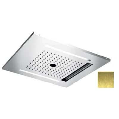 Afbeelding van SB Wire Twist Regendouche inbouw met chromotherapy verlichting PVD Goud 1208955381