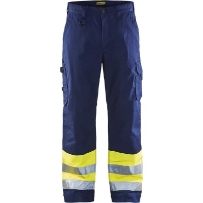 Afbeelding van Blaklader Werkbroek High Vis 1564 1811 Marine/High Geel C54