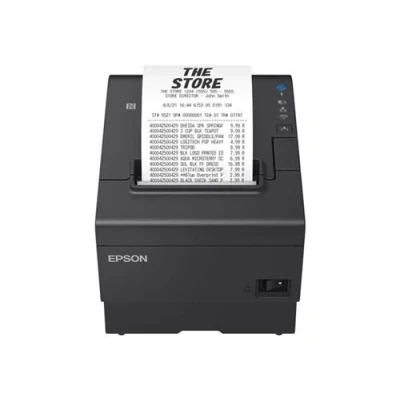 Image de Epson TM T88VII (112A0) Imprimante de reçus thermique en ligne Rouleau (7,95 cm) 180 x ppp jusqu&#039;à 500 mm/sec USB 2.0, hôte LAN, série outil coupe noir