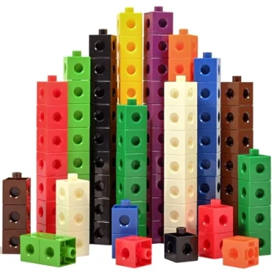 Afbeelding van edxeducation Linking Cubes 100 kubussen om te verbinden en tellen voor het bouwen berekenen kleuters basisschoolleeftijd
