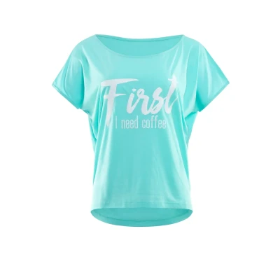 Afbeelding van Winshape MCT002 Ultra Light Tshirt print, Dames, Maat: XXL, Mint/glitter/white