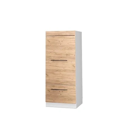 Afbeelding van Vicco Magnetronkast Fame Line, Krachtige eik goud/Wit, 60 cm
