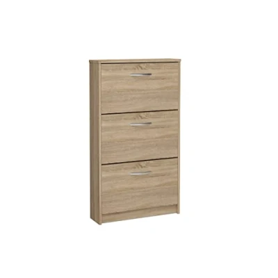 Afbeelding van Schoenenkast Step eikenkleur 58,5x104,5x17 cm Bruin Melamine