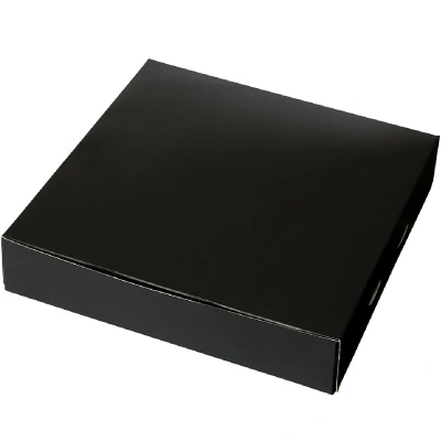 Afbeelding van Taartdoos 25x25x5cm. Zwart 3st