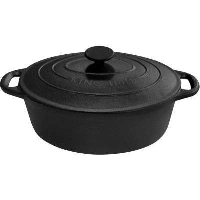 Afbeelding van Kinghoff 1111 Braadpan 6,2L Gietijzeren alle warmtebronnen