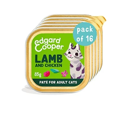 Afbeelding van 16x Edgard &amp; Cooper Kattenvoer Pate Lam Kip 85 gr