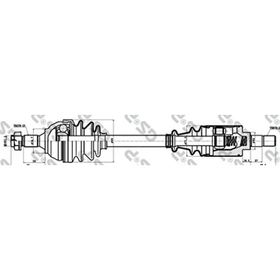 Afbeelding van GSP 210026 Aandrijfas A1 594 CITROËN: Berlingo / First I Van, Xsara Hatchback, I, PEUGEOT: Partner Van