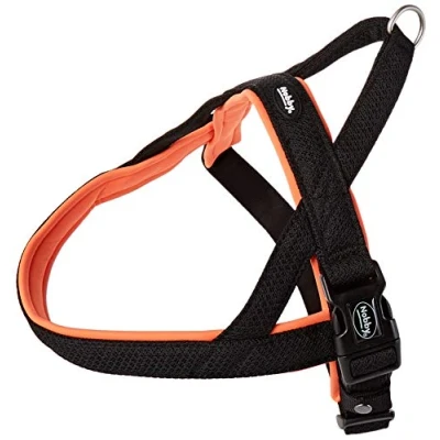 Afbeelding van Nobby norwegian tuig mesh preno oranje M/L buikband 50 64 cm + borstband 42 breedte 25/35 mm