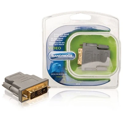 Afbeelding van Bandridge BVP200 High Speed Hdmi Adapter Dvi d 18+1 pins Male Female Grijs