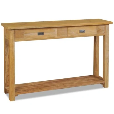 Image de vidaXL Table console teck massif 120x30x80 cm