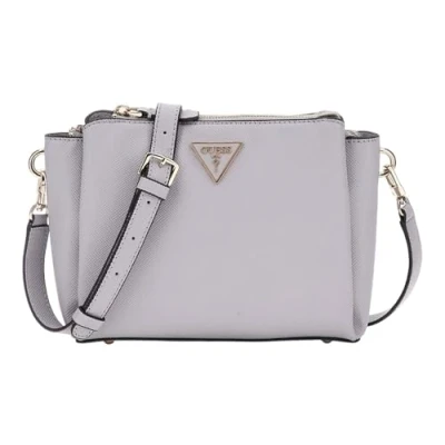 Afbeelding van GUESS Schoudertas Noelle Tri Compartment Crossbody Bag Lavendar Grey Lichtgrijs
