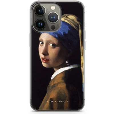 Afbeelding van Case Company® hoesje geschikt voor iPhone 13 Pro The Pearl Earring Soft Cover Telefoonhoesje Bescherming aan alle Kanten en Schermrand