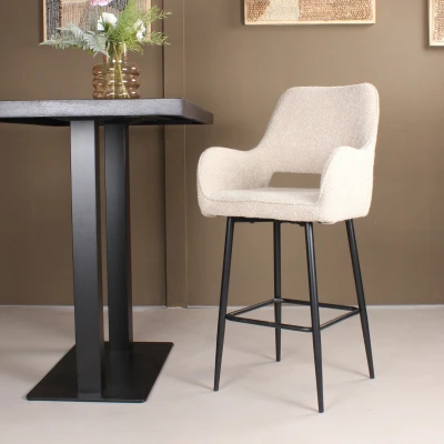Afbeelding van Lenon barkruk boucle 2.0 65 cm beige