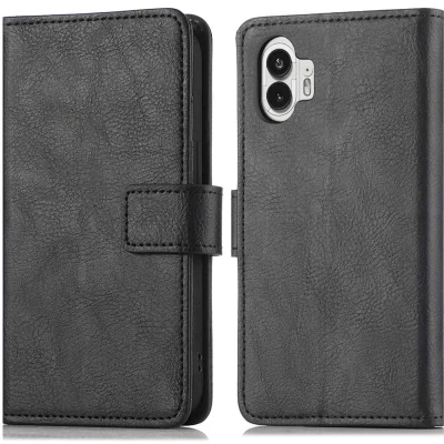 Afbeelding van iMoshion Hoesje Geschikt voor Nothing Phone (2) Met Pasjeshouder Luxe Bookcase Zwart