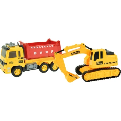 Afbeelding van Toi Toys &amp; Trucks Kiepwagen met Graafmachine