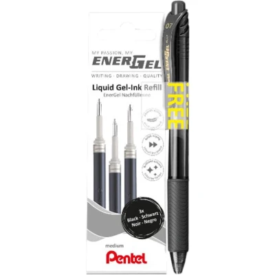Afbeelding van Navulling Pentel gelschrijver Energel LR7 zwart