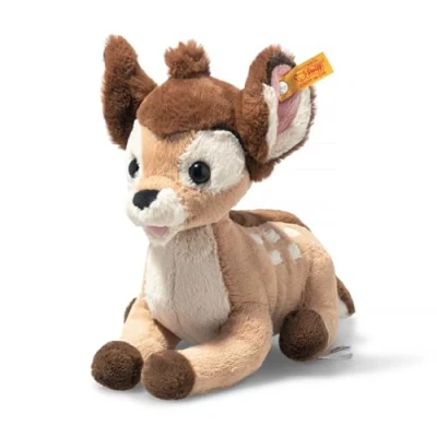 Afbeelding van Steiff Disney Originals 024689 Bambi schattig pluche dier met kunststof ogen, voor kinderen, jongens en meisjes, 21 cm, meerkleurig