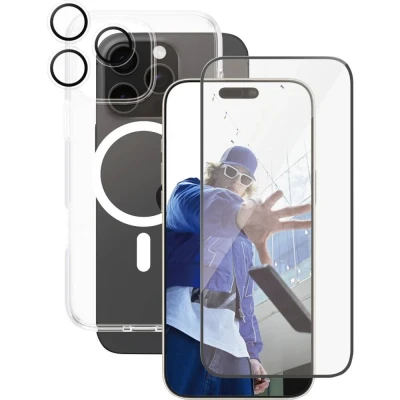 Afbeelding van PanzerGlass CARE by ® Panzerglas 3 in 1 Protection Backcover Apple iPhone 16 Pro Max Transparant Inductieve lading