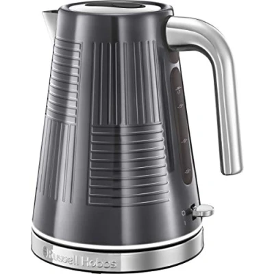 Afbeelding van Russell Hobbs 25240 70 Geo Steel Waterkoker, 1,7 liter, snel opblazen, heldere verlichting aan de basis, premium design