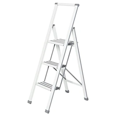 Afbeelding van WENKO Trapladder Premium aluminium wit 3 tredes