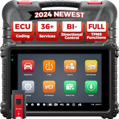 Afbeelding van Autel MaxiCOM MK808K BT scanner: Android 11, identiek aan MK808BT Pro, 2024 upgrade MX808S/MK808S/MK808BT auto diagnosekoffer, analysegereedschap, bidirectionele bediening, 28 service, batterijtest