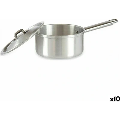 Afbeelding van Sauspan met deksel Ø 14 cm Zilverkleurig Aluminium 1 L (10 Stuks)
