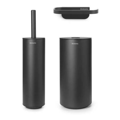 Afbeelding van Brabantia MindSet Toiletaccessoires 3 delig Antraciet