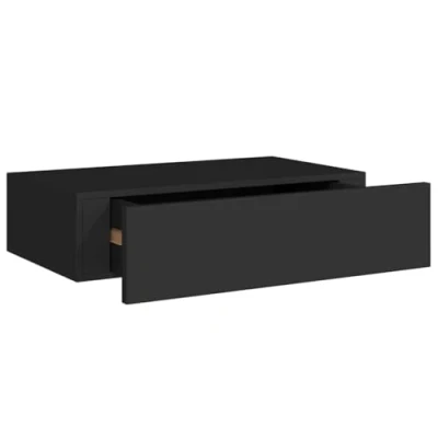 Afbeelding van vidaXL Laderek, wandmontage, zwart, 40 x 23,5 10 cm, MDF
