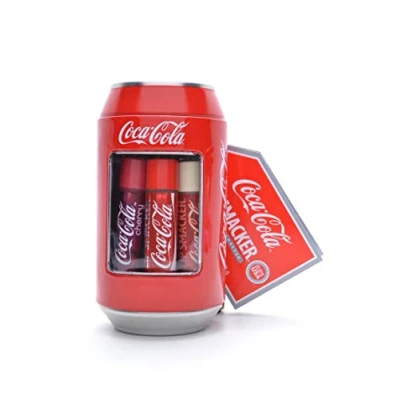 Afbeelding van Lip Smacker Coca Cola blikjescollectie lippenbalsemset met verschillende geuren zoet cadeau in klassiek blikje om te verzamelen 6 delige geschenkverpakking