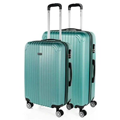 Afbeelding van ITACA Set reiskoffers van ABS met 4 wielen, stevig en lichtgewicht, handvat vergrendeling, cabinekoffer voor handbagage, medium grote koffer, beautycase T71500