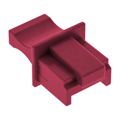 Afbeelding van RJ45 (m) afsluitcovers voor (v) poorten met platte greep 10 stuks / rood