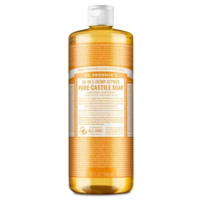 Afbeelding van Dr. Bronner ́s 18IN1 Liquid SOAP Citrusorange Douchegel, Maat: 945 ml,