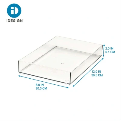 Afbeelding van iDesign Sarah Tanno Opbergbox 20 x 25 5 cm Gerecycled Kunststof Transparant