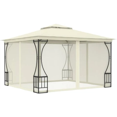 Afbeelding van Prieel met netten 300x300x265 cm crèmekleurig