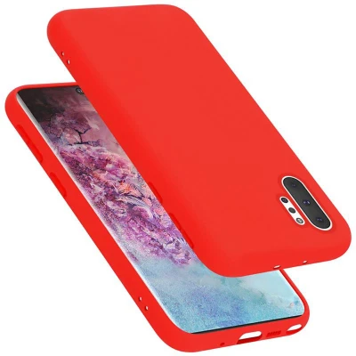 Afbeelding van Cadorabo Hoesje geschikt voor Samsung Galaxy NOTE 10 PLUS in LIQUID ROOD Beschermhoes gemaakt van flexibel TPU silicone Case Cover