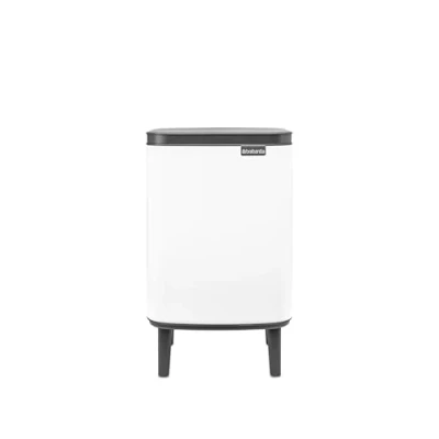Afbeelding van Brabantia Bo Hi Afvalemmer 7 Liter Met Kunststof Binnenemmer Wit