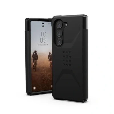 Image de UAG Civilian Series Étui à rabat pour téléphone portable robuste noir Samsung Galaxy Z Fold5